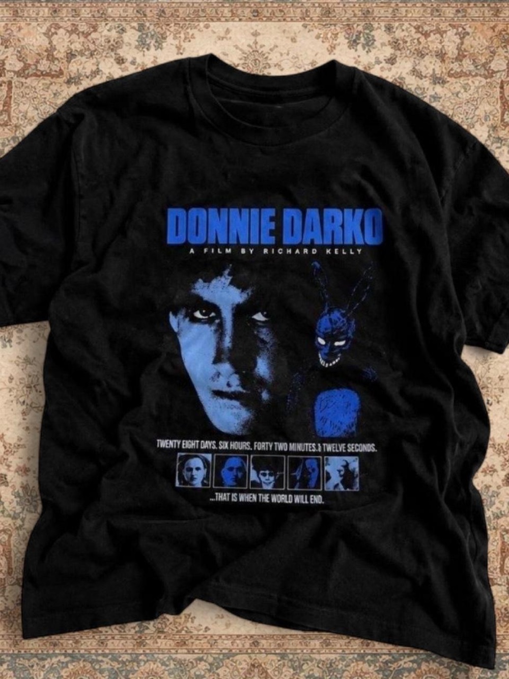 Gildan Donnie Darko Graphic Tee - Black with Blue Print